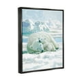 thumbnail image 3 of Stupell Industries Polar Bears Cuddling Snowy Scene Animals & Insects Painting Black Floater Framed Art Print Wall Art, 3 of 6