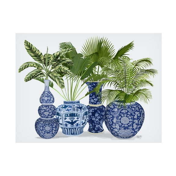 Fab Funky 'Chinoiserie Vase Group 1' Canvas Art
