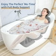 thumbnail image 3 of Luxury Bath Cushion, Full Body Bathtub Pillow with 160 Suction Cups, Bath Mat for Head and Neck Support, with Laundry Bag (White, 51.2" x 16.2"), 3 of 7