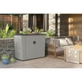 thumbnail image 3 of Suncast Backyard Oasis 130 Gallon Resin Storage Unit, 8 sq. ft Pad-Lockable Outdoor Deck & Patio Organizer with Adjustable Shelf - Dove Gray, 3 of 9