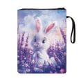 thumbnail image 2 of HELLHERO Polyester Book Organizer Bag for Fater Book Lovers Gifts for Class Office Pocket Decorative Design, 11.4 Inch X 8.66 Inch Rabbit, 2 of 8