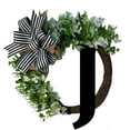 thumbnail image 2 of Clearance! Unique Last Name Year Round Front Door Wreath With Bow Welcome Sign Garland Creative 26 Letter Farmhouse Wreath For Front Door Spring All Seasons Outside Hanger Decor Gift, 2 of 4
