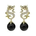 thumbnail image 1 of Dragon Hanging Bead Earrings 2024 Multi-Color Pearls Drop Women X Dangle <, 1 of 8