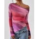 thumbnail image 3 of Blusa PRETTYGARDEN Mujer Hombros Descubiertos Y2K Tie Dye de Malla, 3 of 9
