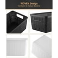 thumbnail image 4 of Set of 6 Plastic Storage Baskets Pantry Organization and Storage Containers Organizer Bins Small Baskets for Shelves Drawers Desktop Closet Playroom Classroom Office, Black, 4 of 7