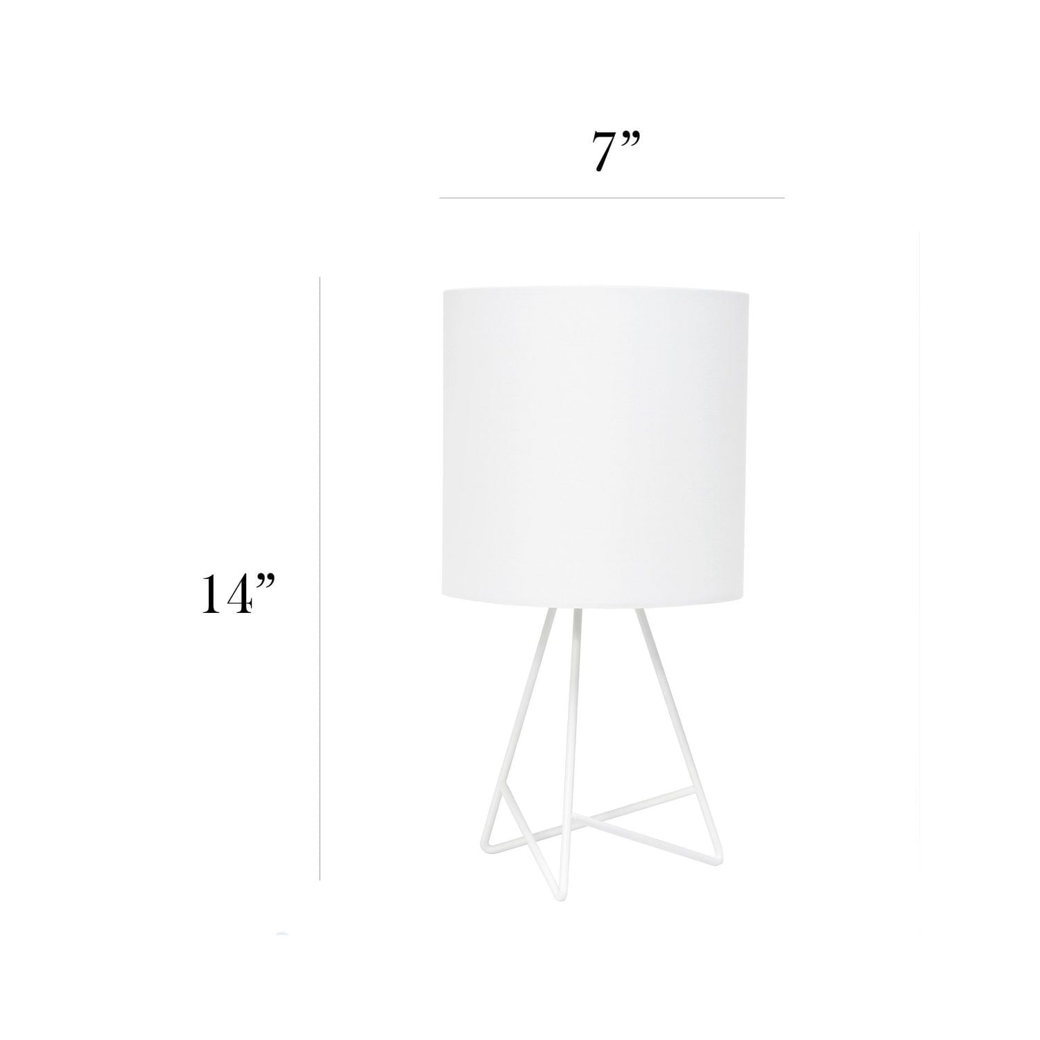 Simple Designs Down to the Wire Table Lamp with Fabric Shade