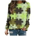 thumbnail image 1 of Sudadera Para Mujer Sudaderas de Cuello Redondo Estampado de Moda Manga Larga Cómoda Transpirable Sudadera de Cuello Redondo Odeerbi  ODB131762, 1 of 5