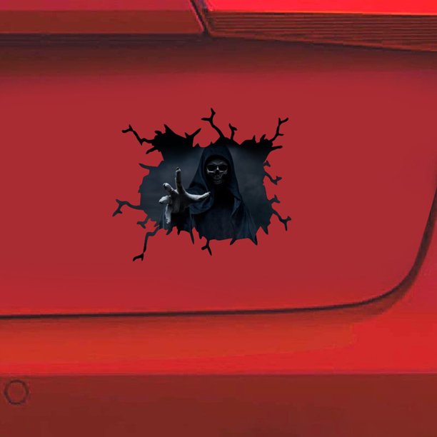 Halloween Horrible Scary Car Sticker DIY Skull Resistente al calor Anti-Sun Wallpaper Ndcxsfigh Accesorios para autos y motos