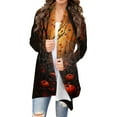 thumbnail image 2 of UVEASISHA Lightweight Cardigans For Women Long Sleeve Halloween Print Open Front Draped Cardigan Festival Outfits Multicolor XXL, 2 of 7