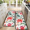 thumbnail image 4 of Kitchen Rugs Sets Of 2,Pioneer Flower Floral Print Pattern Anti Fatigue Kitchen Mat Rugs Non Slip Washable,Decorative Kitchen Floor Mats for Kitchen,Sink,Laundry,17"x47"+17"x47", 4 of 5
