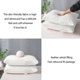 thumbnail image 5 of Funda de almohada a cuadros de tejido suave, tamaño estándar 18.9x29.1x5.9in, tejido de punto transpirable, agradable para la piel, decorativo, beige, sin forro, ligero, 1 pieza, 5 of 5
