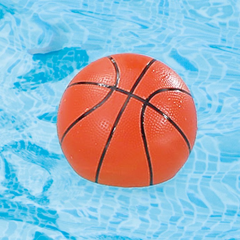 Set and Rim, Pools, Basketball Waves with Frame Unisex included, Adults, Inflatable Hoop for Basketball Summer Basketball Backboard White, for