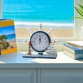 thumbnail image 4 of Kayannuo Mediterranean Nautical Desk Clock | Silent Mute Decor with Anchor Design | Bedroom Living Room Ornament, Battery Operated | Coastal Home Gift for Men Women, 4 of 6