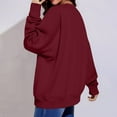 thumbnail image 6 of Dwellite Womens Sweatshirts Oversized Crewneck Y2K Hoodies Fall Fashion 2025 Teen Girls Clothes Cute Winter Pullover Sweater Wine M, 6 of 7