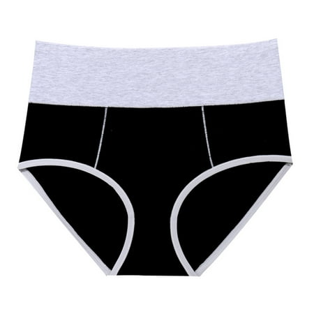 

HEVIRGO Soft Briefs Plus Size Lift Butt Contrast Color Panties for Daily Life