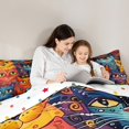 thumbnail image 4 of jejeloiu Colorful Cartoon Cat 7-Piece Twin Bedding Sets,Bohemian Kitten Animal Bedding Comforter Set,Multicolor Boho Exotic Style Sheet Sets For Girl Boys,Ultra Soft Home Decor Reversible, 4 of 8