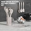 thumbnail image 2 of Silicone Cooking Utensils Set - 446°F Heat Resistant Kitchen Utensils,Turner Tongs,Spatula,Spoon,Brush,Whisk,Kitchen Utensil Gadgets Tools Set for Nonstick, 2 of 7