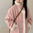 thumbnail image 2 of Otqutp Children Snow Wear Kids Girls Coat Winter Windproof Thicken Coat Long Sleeve Jacket Child Warm Button Outerwear with Pocket(Pink,5-6 Years), 2 of 5