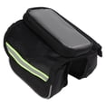 thumbnail image 4 of Bike Frame Bag, 600D Nylon Fabric Durable Material Bicycle Bag Reflective Tapes  For Cycling For Bike For DIY Green, 4 of 8