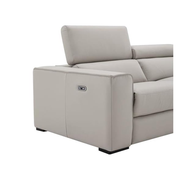 J&M Furniture 19111-S Picasso Sofa, Silver Grey