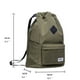 thumbnail image 2 of KAUKKO Cordón Deportes Mochila Gimnasio Yoga Bolsa Hombro Mochila para Hombres y Mujeres KAUKKO  K2031-2-Armygreen, 2 of 5