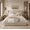 Beige, variant on King Upholstered Platform Bed Frame with Headboard - Modern Bedroom Furniture with Sturdy Wooden Slats, Quiet & Noise Free, No Box Spring Needed, Gray