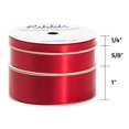 thumbnail image 2 of Cinta decorativa Ribbli, 3 rollos, rojo satinado, 7 mm, 16 mm a 25 mm, 2 of 6