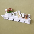 thumbnail image 6 of Vikakiooze 2022 Sweet Home Style 4 Hooks Storage Shelf Organizer Rack Wall Hanger Decor, 6 of 9