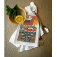 thumbnail image 2 of Decorative Tea Towel, Apron Maine, Nautical Geometric, Unisex, Adjustable, Organic Cotton, 2 of 3