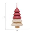 thumbnail image 4 of Holiday Time Winter Chalet Wooden Christmas Tree Ornament, Red, 4 of 4