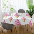 thumbnail image 3 of Yayeee Tablecloths 54" x 72" Rectangle Wrinkle Resistant Party Table Cover, Pink Cartoon Ice Cream, 3 of 8