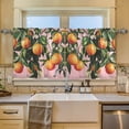 thumbnail image 2 of Yayeee Kitchen Curtains Tier Set of 2 Light Filtering 57"x36" Over Sink Window Panels, Vibrant Oranges, 2 of 7