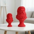 thumbnail image 5 of LmnLft Red Santa Bust Sculptures,Christmas Tabletop Decoration, Resin Santa Figurine for Crafts, Santa Claus Head Statue Resin Figurine, Christmas Ornament for Bookshelf Studio Office, 5 of 9
