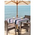 thumbnail image 3 of Outdoor Tablecloths with Umbrella Hole & Zipper, Pink Grey Striped 54x54 Inch Square Tablecloths, Farmhouse Stripes Modern Abstract Art Waterproof Table Cloth, Patio/Pool/Picnic Table Covers, 3 of 8