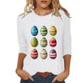 thumbnail image 2 of Outfmvch Chemises de Pâques pour Femmes, Blouses & Hauts, Hauts à Manches 3/4 pour Femmes, T-Shirts Graphiques, T-Shirt à Col Rond Imprimé Carnaval à la Mode, Chandails en Molleton à Col Rond pour Femmes Rose Vif 1 TG, 2 of 4