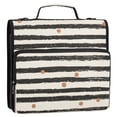 thumbnail image 5 of FORMRS Zipper Binder with Shoulder Strap 2-inch Ring 500 Sheet Capacity File Bag, Black Stripes, 5 of 5