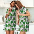 thumbnail image 4 of Yiaed Broccoli 2 Print Women's Loose-Fit Short Sleeve Nightgown, Soft and Comfortable Sleep Dress for Relaxation and Sleepwear, 4 of 6