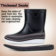 thumbnail image 4 of AUXDIQ Wellington Boots Men Mid-calf Wellies Waterproof Rain Boots Outdoor Garden Shoes, 4 of 6
