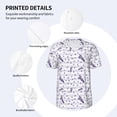 thumbnail image 3 of KLL Lavender Flowers for Men's Baseball Shirts,Short Sleeve Casual Shirts Button Down Shirt for Men Beach Summer Wedding Shirt-X-Large, 3 of 7