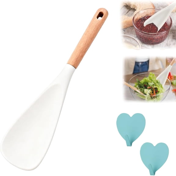 2026 New Cedar and Ash Spoon, Cedar and Ash Spoonula, Multifunction Spatula Cooking Spoon, Silicone Spoon for Mixing Scoop and Scrape (1PC-A)