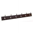 thumbnail image 4 of BirdRock Home Hook Coat and Hat Rack - 6 Hooks - 27 Inches - Wall Mount - Decorative Home Storage - Entryway Foyer Hallway Bathroom Bedroom Rail - Oil Rubbed Bronze Hooks - Dark Brown, 4 of 6