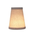 thumbnail image 5 of Aspen Creative 32653-6 Small Hardback Empire Shape Chandelier Clip-On Lamp Shade Set (6 Pack), Transitional Design in Oatmeal, 4" bottom width (2 1/2" x 4" x 5" ), 5 of 7