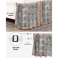 thumbnail image 3 of Classic African Bed Skirt King Size 16" Drop Medieval Retro Patterns Ruffled Wrap Around Bed Skirts Adjustable Elastic Bedskirt Dust Ruffle for King Size Bed, 3 of 7