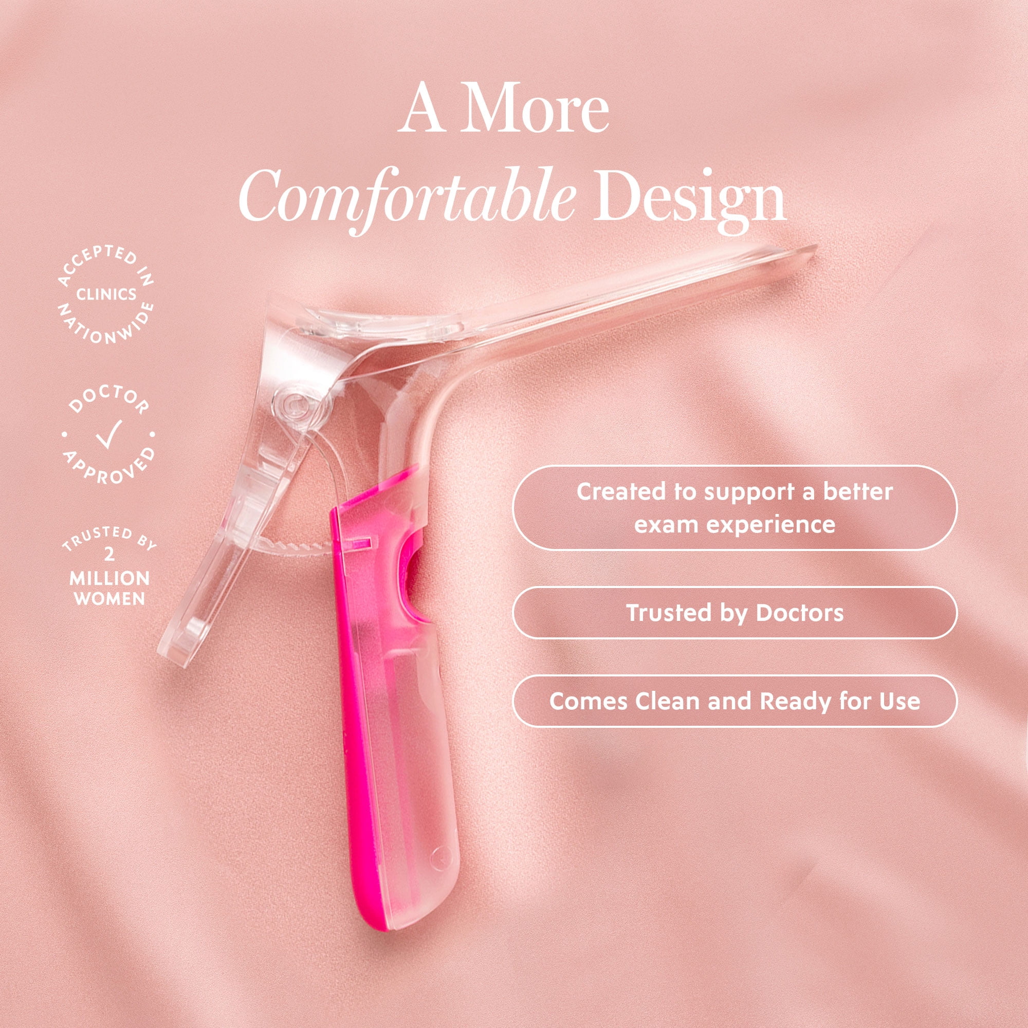 Nella Comfort Kit – Curves | Single-Use Comfortable Speculum Kit for Gynecological Exams | Designed for Fuller Body Types | Doctor-Designed, Ready for Use