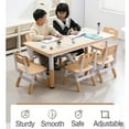 thumbnail image 7 of EastVita Kids Table and Chairs Set of 7, Height Adjustable Desk with 6 Seats,Arts & Crafts Table,Graffiti Desktop, Non-Slip Legs, Children Multi-Activity Table, 7 of 7