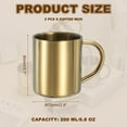 thumbnail image 2 of 2 Piezas de Tazas de Café de Metal, Tazas de Té y Café de Metal de 6.8 Onzas con Mangos para Bebidas Frías o Calientes (Dorado), 2 of 7
