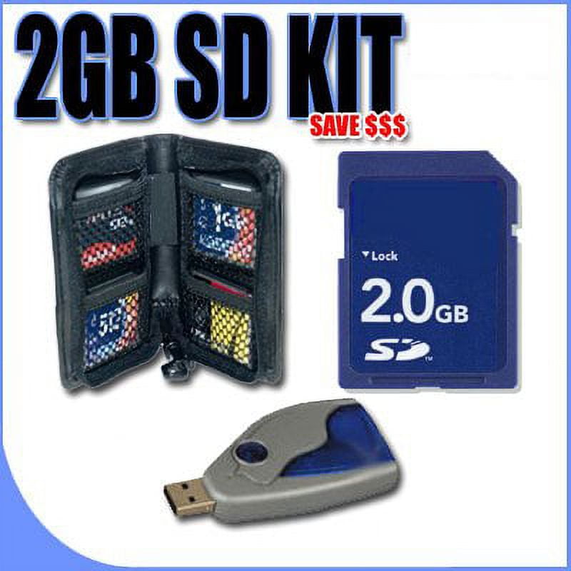 2GB SD (Micro SD with SD Adapter) Memory Card Secure Digital BigVALUEInc Accessory Saver Bundle for Kodak Cameras