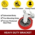 thumbnail image 6 of VEVOR 8" Scaffolding Non Marking Polyurethane Swivel Caster Wheels, 6 of 9