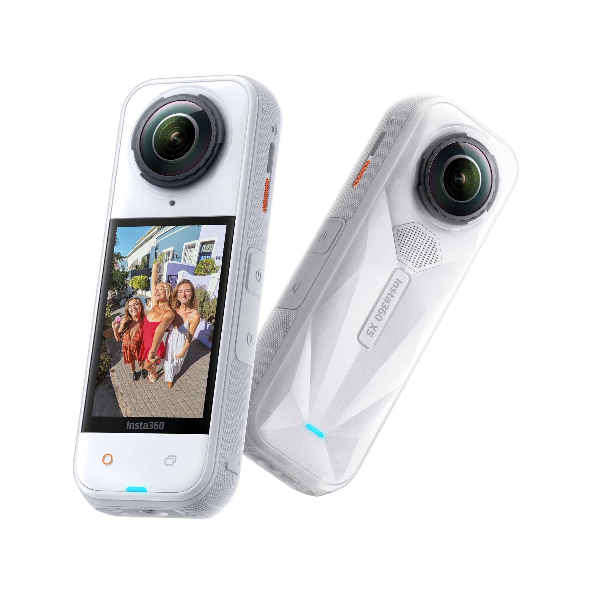 Insta360 X5 Satin White - Waterproof 8K 360° Action Camera, Leading Low Light, Invisible Selfie Stick Effect, Rugged and Replaceable Lens, 3-Hour Battery, Built-in Wind Guard, Stabilization