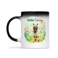 thumbnail image 2 of Belgian Malinois Hello Spring Time Flower Floral Nature Heat Color Changing Mug Sheepdog Dog Lover Gifts Magic Coffee Mug - 02031, 2 of 4